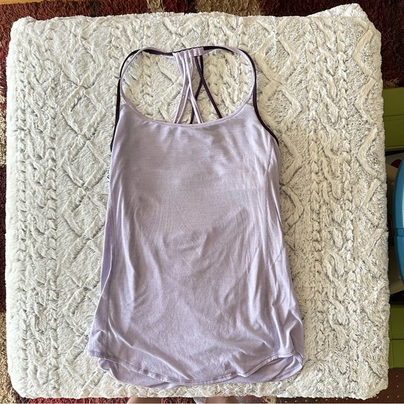 Lululemon Lighten Up Tank Heathered Lilac Blurry Belle Multi Deep Zinfandel sz 8 - Picture 13 of 15